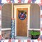2 Pcs 4th of July Welcome Sign Decorations Patriotic Gnomes Wooden Signs Star American Flag Large Hanging Decor for Independence Day Party Memorial Day Outdoor Home Front Door Window Wall Ornament